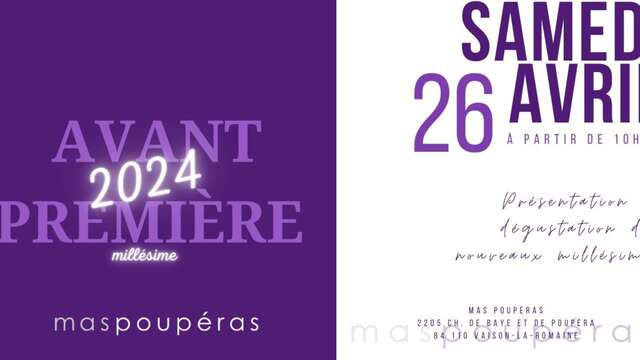 Avant première - Mas Poupéras