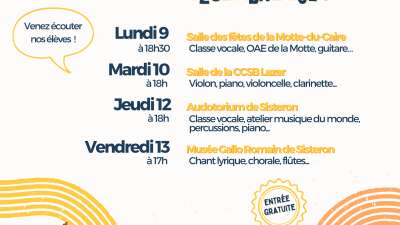 Auditions des élèves de l'Ecole de Musique du Sisteronais Buëch