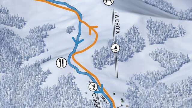 Itinéraire de ski de randonnée alpin - Itinéraire nocturne - Les Communailles / Sommet du Mont Joux