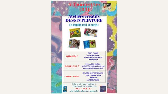 Ateliers créatifs dessin & peinture à Tourrettes - VAR