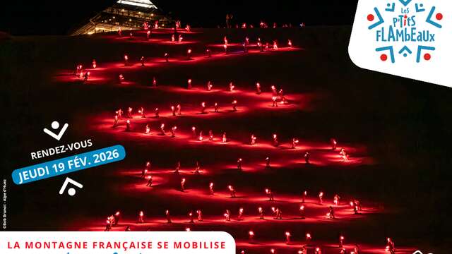 Descente aux flambeaux ESF Nationale "Les P'tits flambeaux" suivie du feu d'artifice