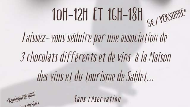 Atelier découverte vins et chocolats
