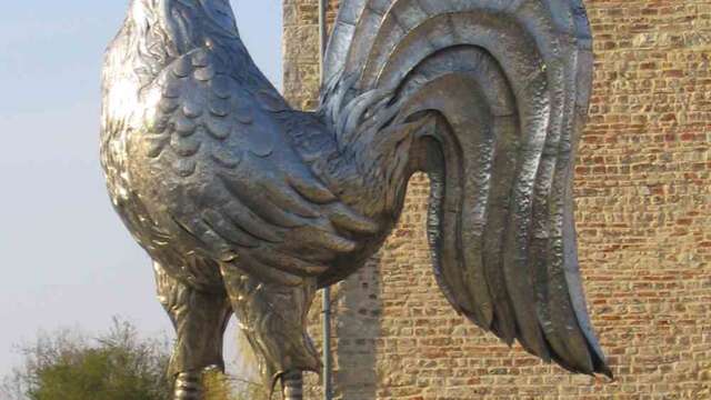 Coq sculpté