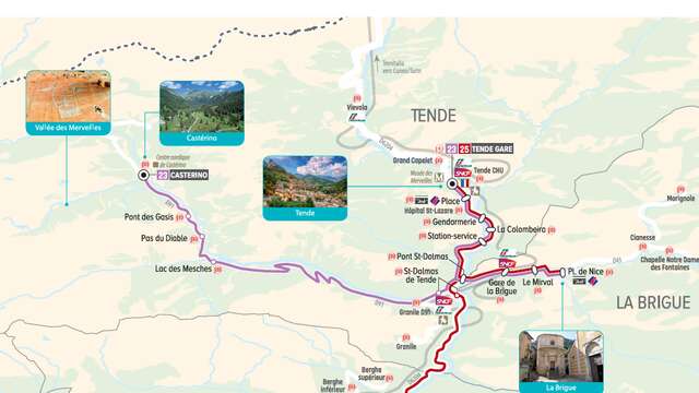 Bus ligne 23 de Tende à Castérino