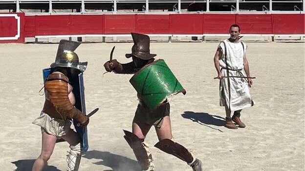 Médiation-démonstration de gladiateurs romains