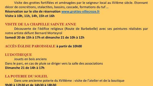 Journées Européennes du Patrimoine 2025 à Villecroze