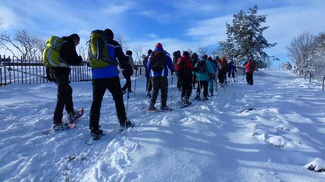 Sentier balisé raquettes :  Le gros Rocher, Col des Supeyres