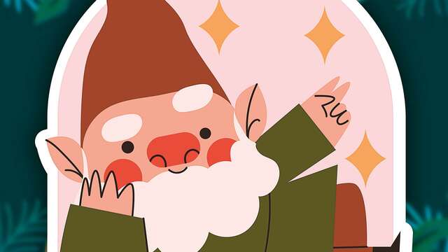Polo the elf and Santa Claus
