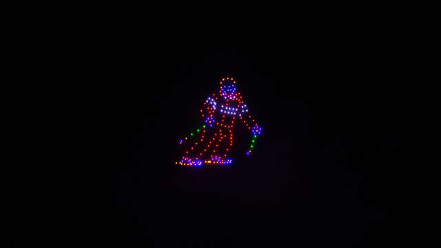 Spectacle de drones lumineux