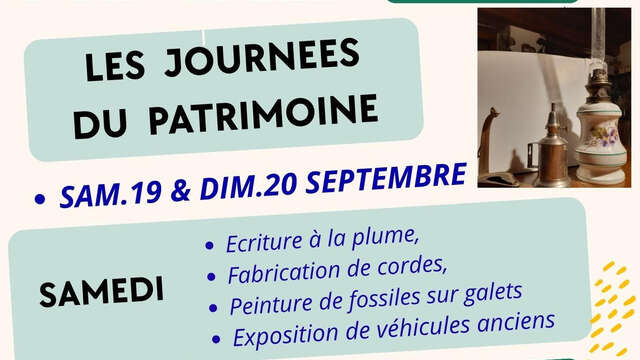 Journées Européennes du Patrimoine : ateliers à l'écomusée du terroir