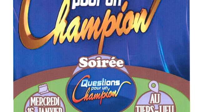 Soirée Questions pour un champion