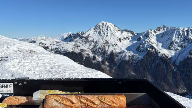 Barbecue plancha sur les pistes