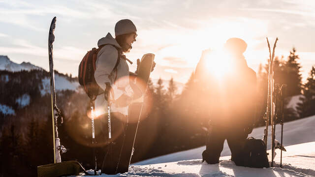 Itinéraire ski de randonnée nocturne des Outalays
