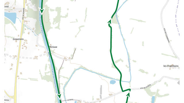Itinéraire VTT : circuit 1 vert, base Briennon