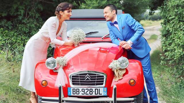 Un mariage bohème en 2cv