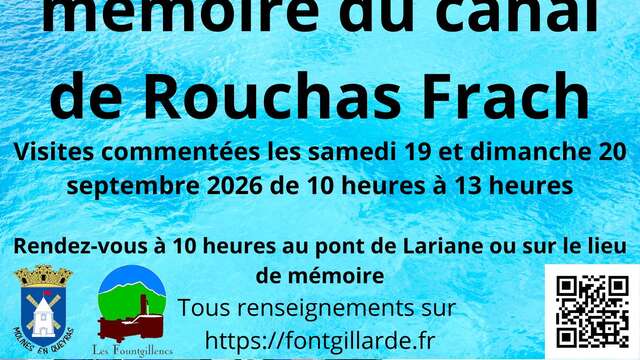 Journées Européennes du Patrimoine : Visite commentée du canal de Rouchas Frach