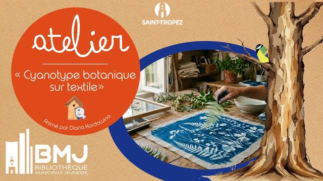 Atelier photographique - Cyanotype botanique sur textile