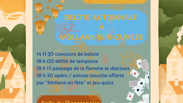 Herbstliche Belotes in Mollans - Les Automnales en Vaison Ventoux