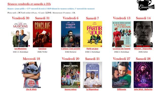 Séances de cinéma à Tende