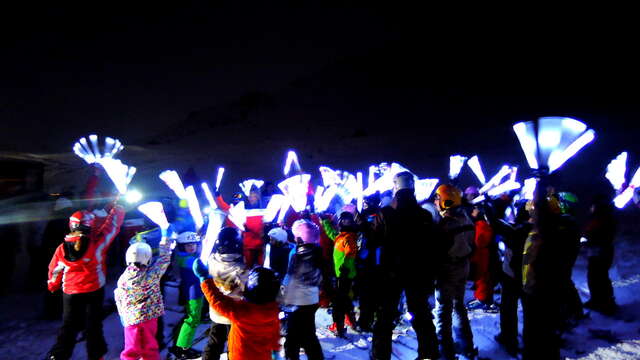 Torchlight descent with music