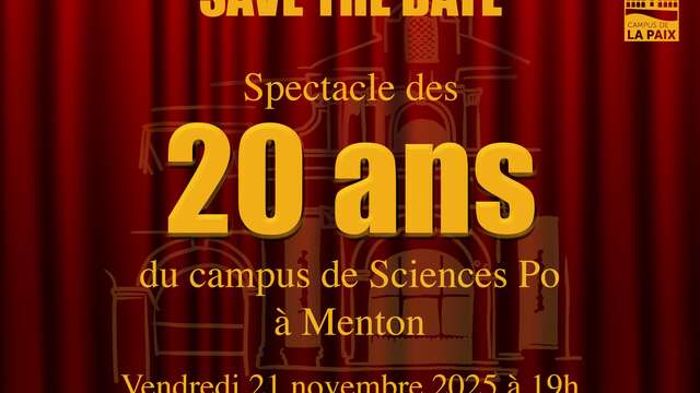 Spectacle artistique à l'occasion des 20 ans de Sciences Po à Menton
