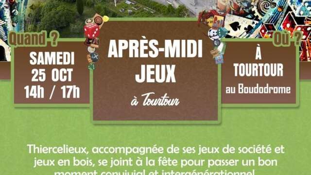 Après-midi "jeux de société" avec Thiercelieux à Tourtour