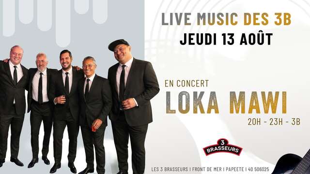 Loka Mawi en concert au 3 Brasseurs Tahiti