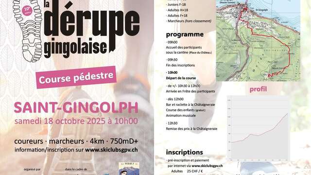La Dérupe Gingolaise wandelwedstrijd