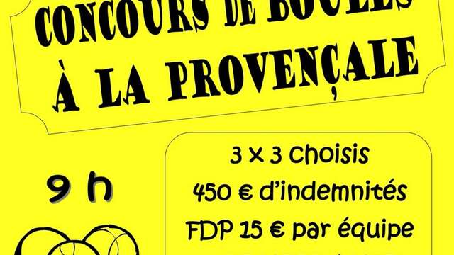 Concours de boules à la Provençale
