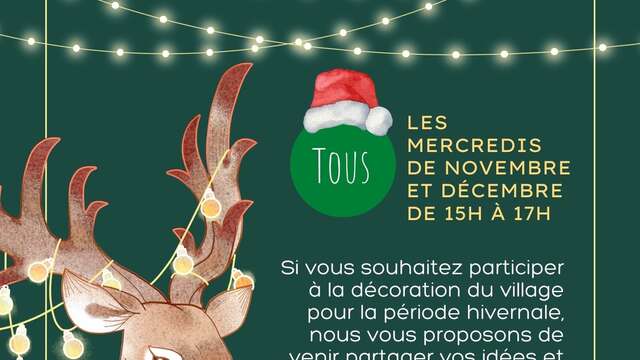 Atelier décoration hivernale du village