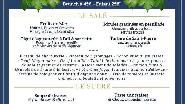 Brunch à l'Hostellerie du Château des Fines Roches