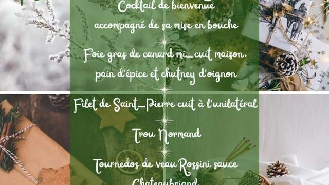 Menu de Noël à l'Auberge de l'Epine