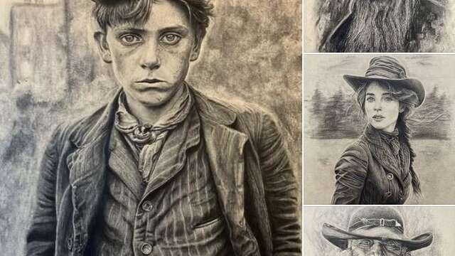 Opening van de tentoonstelling "Portraits de vies" - tekeningen van Benjamin Courtois