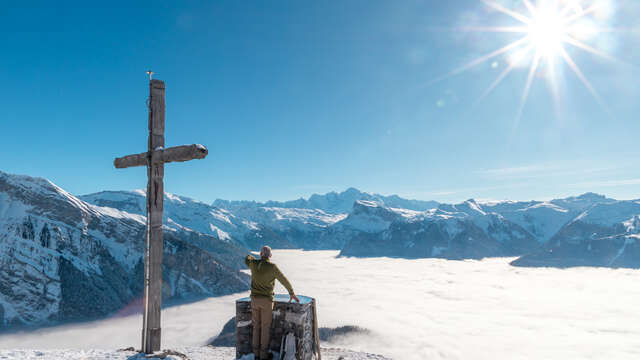 Itinéraire raquettes : La Bourgeoise depuis le chalet d'accueil de Joux Plane