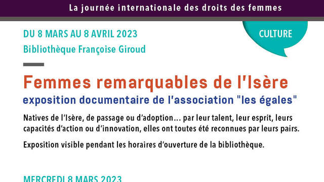 Exposition lecture Femmes remarquables