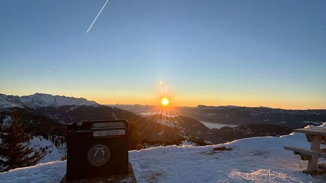 Barbecue plancha sur les pistes