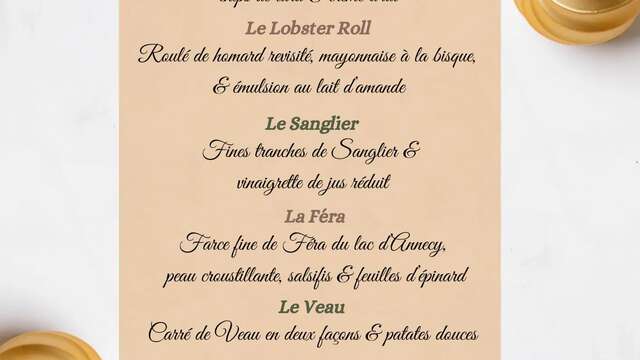 Menu du 31 Décembre - L'Arborescence