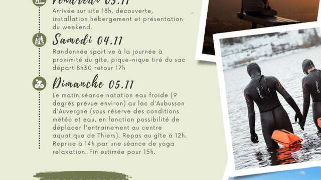 Stage randonnée et natation eau froide