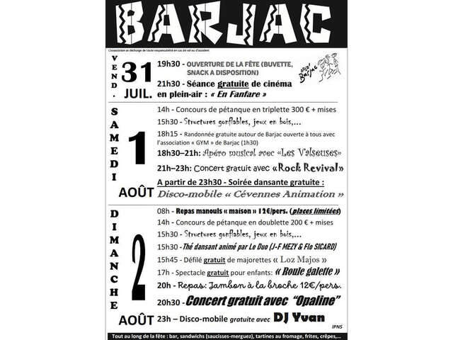 FÊTE VOTIVE DE BARJAC