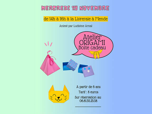 ATELIER ORIGAMI : BOITE CADEAU