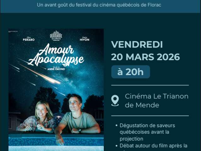 FESTIVAL "VUES DU QUÉBEC" : PROJECTION "AMOUR APOCALYPSE"