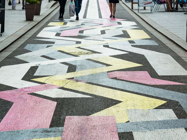 Street Art - "Street painting #8" Sabina Lang et Daniel Baumann