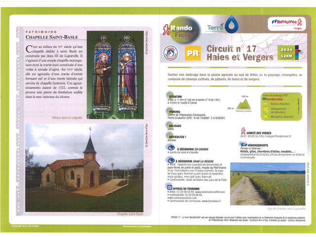 Circuit pédestre 17 haies et vergers - 12 km