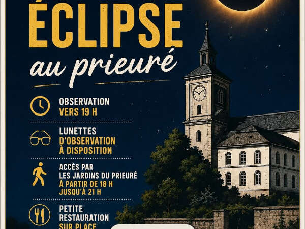 Observation de l'éclipse au Prieuré de Châtenois