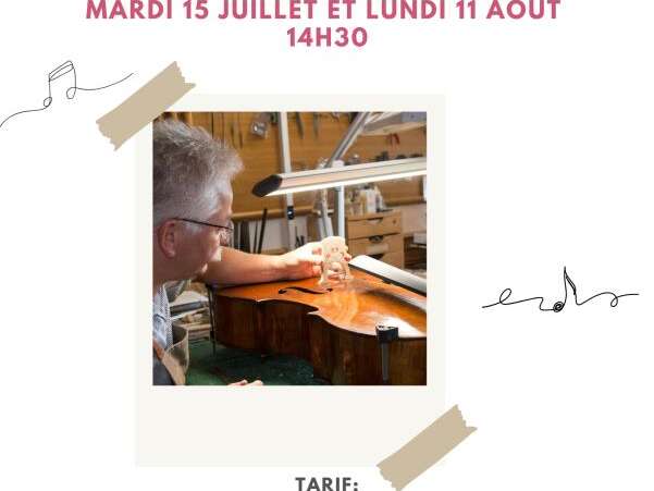 Visite d'un atelier de luthier Jean-Pierre Voinson