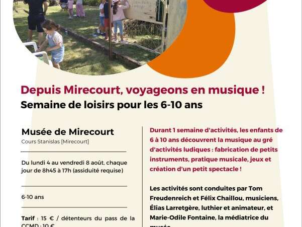 Semaine loisirs - depuis Mirecourt voyageons en musique