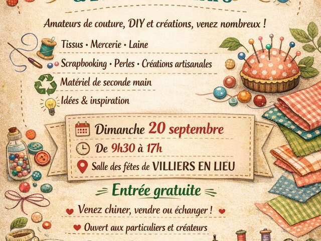 Puces couturières et loisirs créatifs
