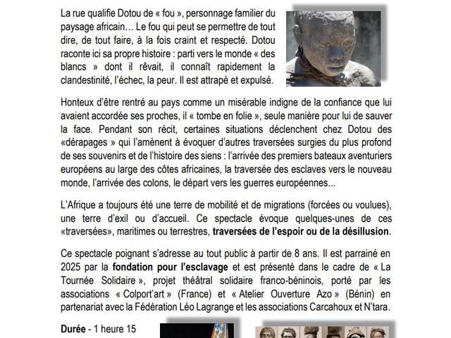 Théâtre : "Traversées