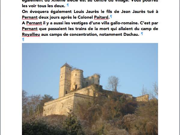 Balade dans le village de PERNANT