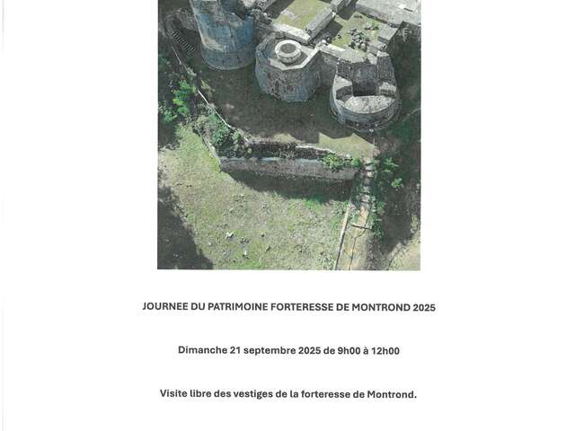 Visite libre des vestiges de la forteresse de Montrond : Journée du Patrimoine